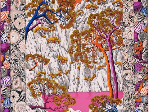  国外高端丝巾面料印花图案208 