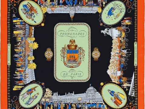  国外高端丝巾面料印花图案1161 