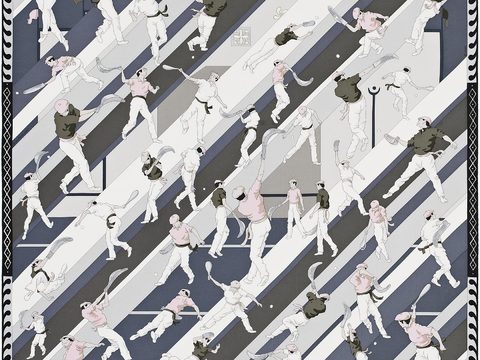  国外高端丝巾面料印花图案269 