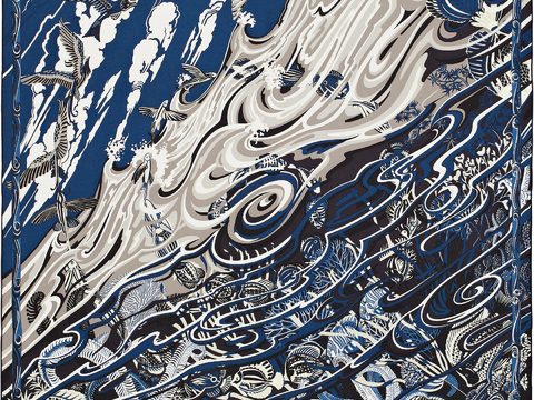  国外高端丝巾面料印花图案297 