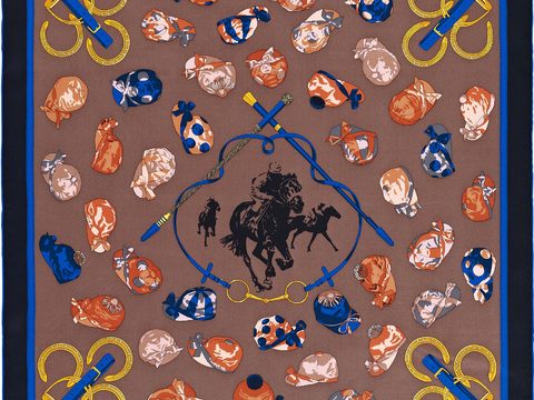  国外高端丝巾面料印花图案1181 