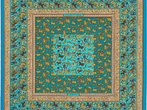 国外高端丝巾面料印花图案98