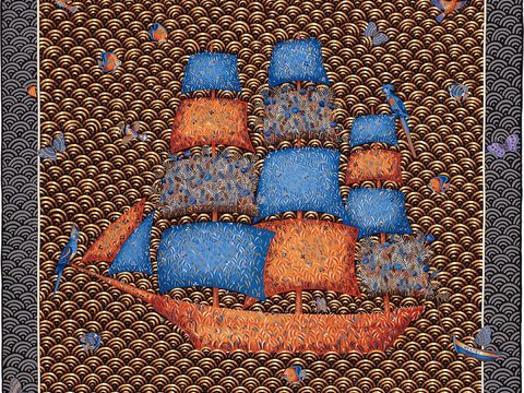  爱马仕丝巾印花图案手绘插画图集73 