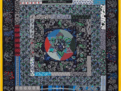  爱马仕丝巾印花图案手绘插画图集12 