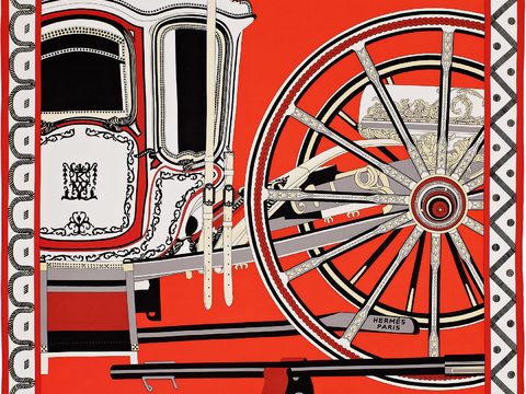  爱马仕丝巾印花图案手绘插画图集83 