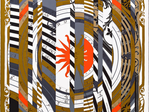 国外高端丝巾面料印花图案940