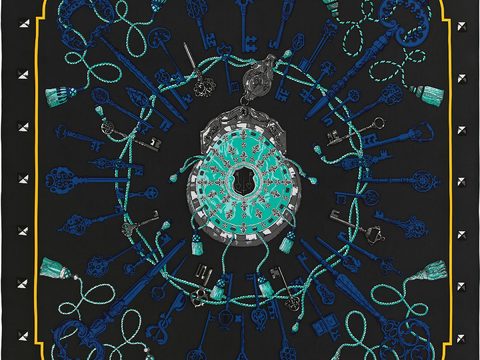 国外高端丝巾面料印花图案974