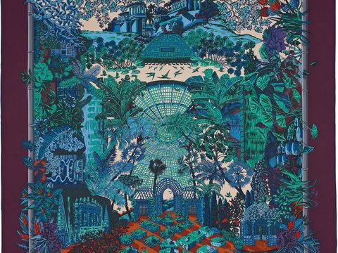  爱马仕丝巾印花图案手绘插画图集63 