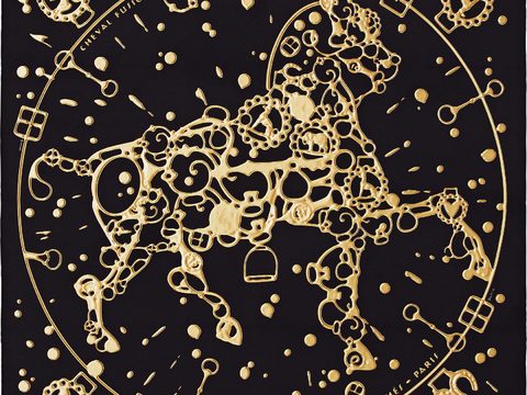  爱马仕丝巾印花图案手绘插画图集27 