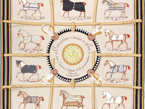 国外高端丝巾面料印花图案906