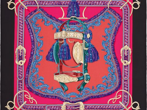  爱马仕丝巾印花图案手绘插画图集30 