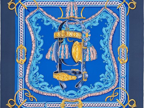  爱马仕丝巾印花图案手绘插画图集3 