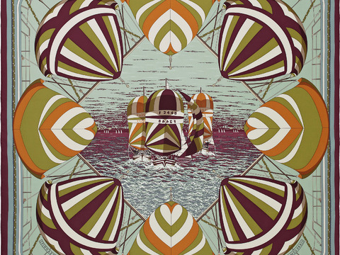  国外高端丝巾面料印花图案9 