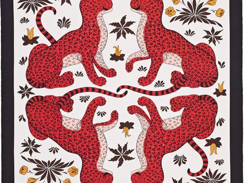  爱马仕丝巾印花图案手绘插画图集43 