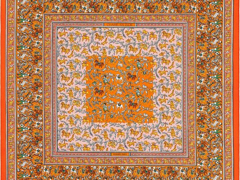 国外高端丝巾面料印花图案93