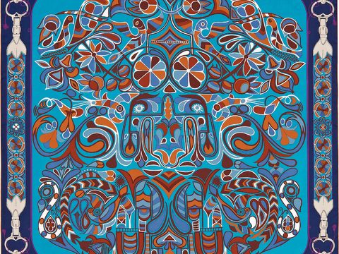 国外高端丝巾面料印花图案914