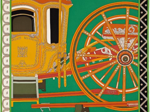  爱马仕丝巾印花图案手绘插画图集8 