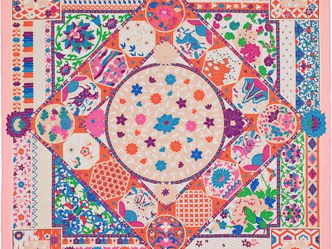  爱马仕丝巾印花图案手绘插画图集39 