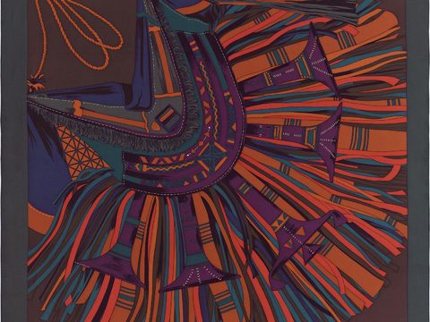 国外高端丝巾面料印花图案980