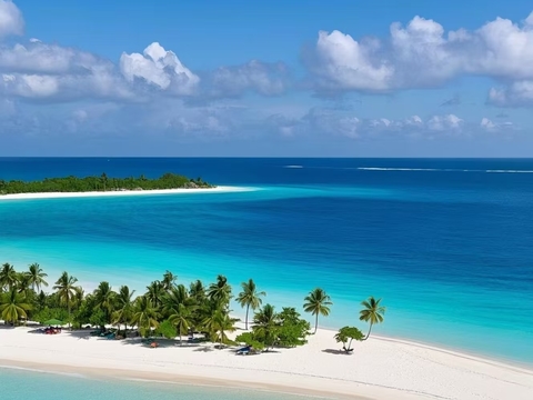 现代简约蓝天白云外景 海边外景