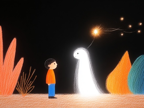 儿童房挂画手工蜡笔画手工铅笔画彩色铅笔画