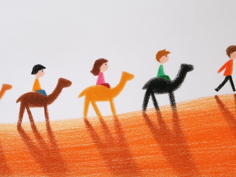 儿童房挂画手工蜡笔画手工铅笔画彩色铅笔画