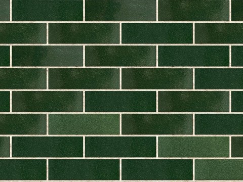 绿色长条外墙砖