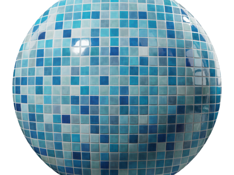 海洋风格方形泳池马赛克纹理 泳池 蓝色 瓷砖