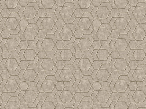 暗纹_六边形几何纹边_压花地毯贴图