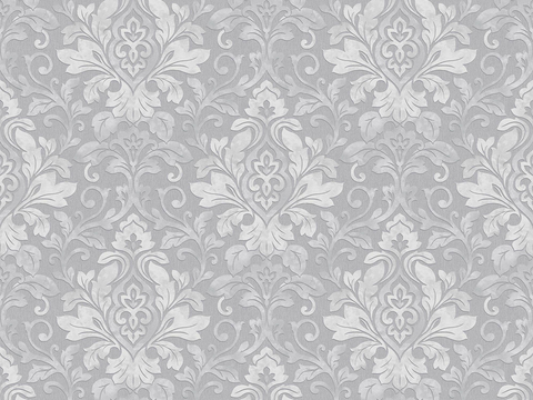 无缝欧式灰色印花墙布