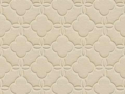 现代法式其它皮革_无缝_米色_硬包_印花皮革贴图