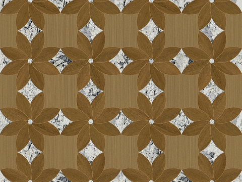 大理石木地板拼花