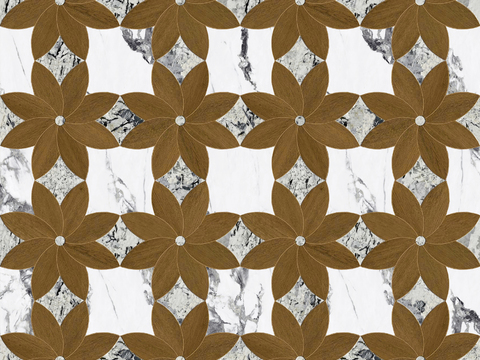 大理石木地板拼花