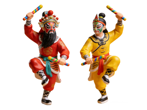  PS免抠英歌舞手办 国潮手办 英歌舞 非遗传承活动 非遗手办 