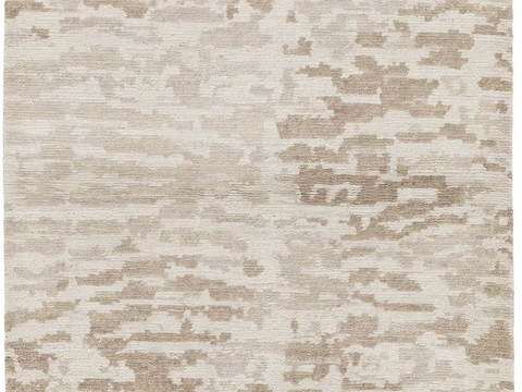 新中式现代地毯 几何地毯 浅棕色贴图