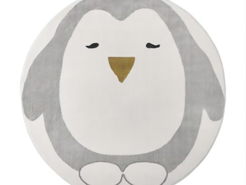 儿童房圆形可爱卡通地毯贴图