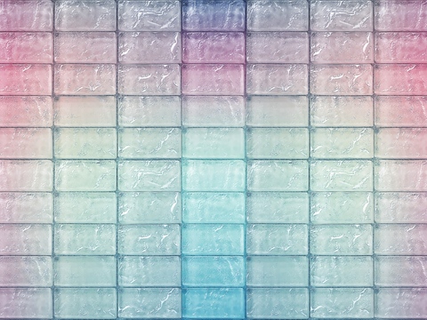 现代高清彩色渐变玻璃砖贴图