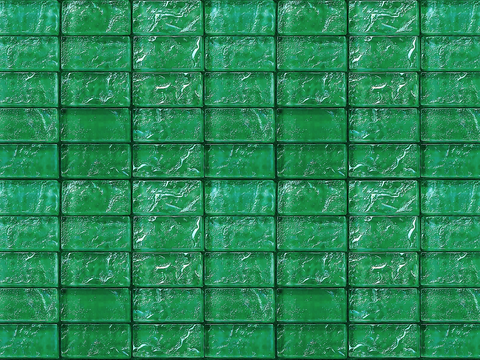 现代高清绿色玻璃砖贴图