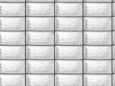 现代无缝新中式玻璃砖 透明玻璃砖 长条玻璃砖贴图