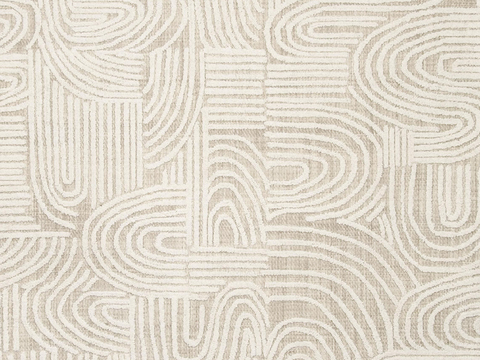 新中式现代地毯 几何地毯 浅棕色贴图