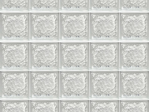 现代极简玻璃砖 冰影空心玻璃砖 无缝浅色玻璃砖贴图