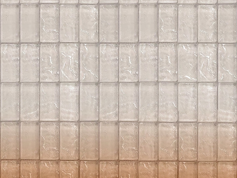 现代极简玻璃砖 红色渐变玻璃砖贴图