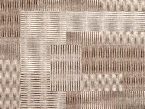 侘寂风简约麻布几何地毯