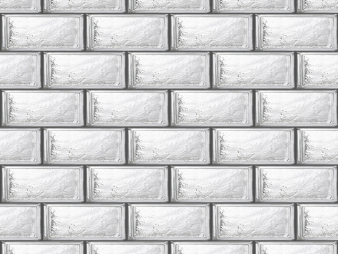 现代极简玻璃砖 冰影空心玻璃砖 无缝浅色玻璃砖贴图