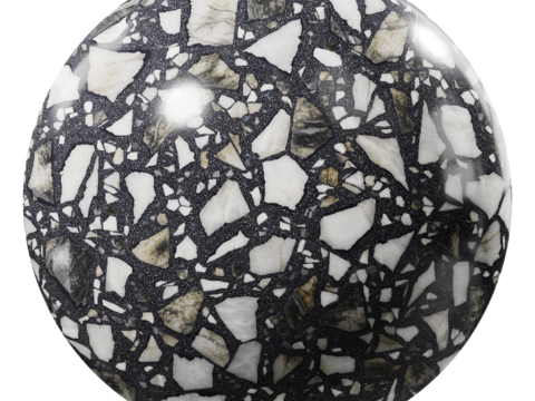  黑色大颗粒水磨石 