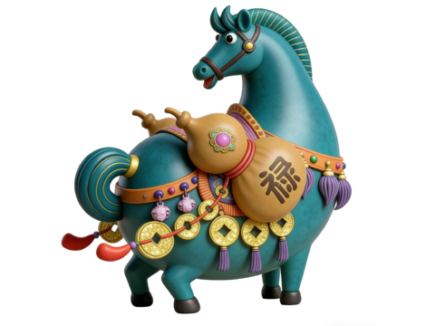  PS免抠马年手办 国潮手办 马年摆件 非遗传承活动 非遗手办 