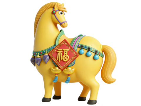  PS免抠马年手办 国潮手办 马年摆件 非遗传承活动 非遗手办 