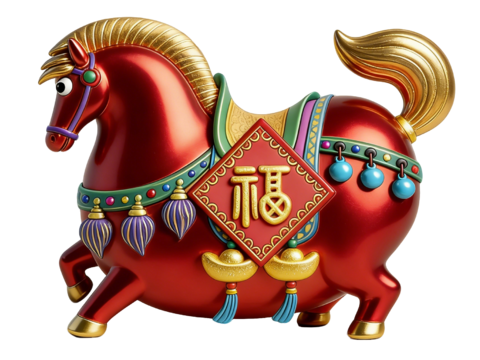  PS免抠马年手办 国潮手办 马年摆件 非遗传承活动 非遗手办 