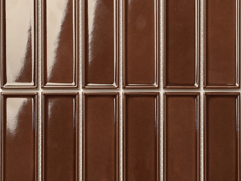 复古中古深棕色马赛克 长条砖