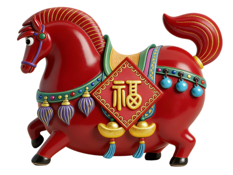  PS免抠马年手办 国潮手办 马年摆件 非遗传承活动 非遗手办 